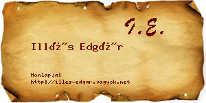 Illés Edgár névjegykártya