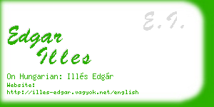edgar illes business card